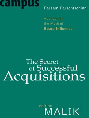 cover image of The Secret of Successful Acquisitions